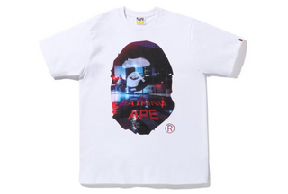 Bape Police Ape Head Tee White
