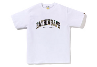 BAPE 1st Camo Logo Tee White/Yellow