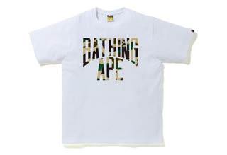 BAPE 1st Camo NYC Logo Tee White/Yellow