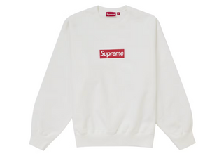 Supreme Washed Box Logo Crewneck White