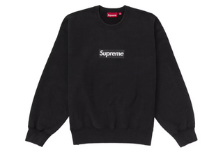 Supreme Washed Box Logo Crewneck Black