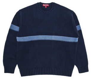 Supreme Tonal Applique Sweater Navy