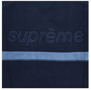 Supreme Tonal Applique Sweater Navy