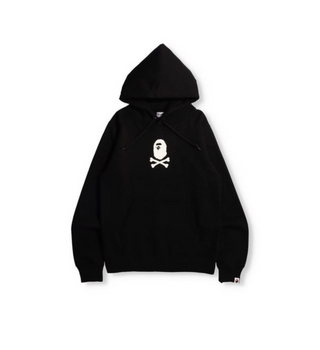 Bape Ape Crossbone Hoodie Black