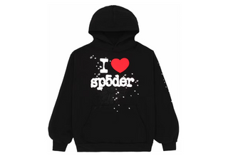 Sp5der I Heart SP5 Souvenir Hoodie Black