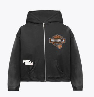 Free Refils Harley Hoodie Vintage Black
