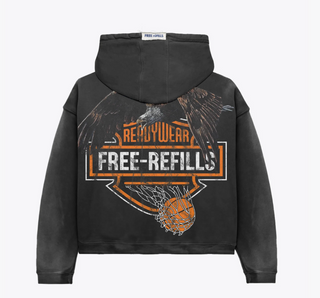 Free Refils Harley Hoodie Vintage Black