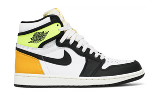 AJ1 High White Black Volt University Gold