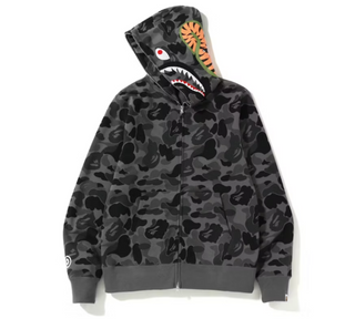 BAPE ABC Camo Shark Full Zip Hoodie Black