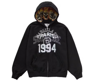 Supreme MM6 Maison Margiela Zip Up Hooded Sweatshirt Black