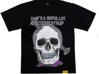 That's A Awful Lot Of Cough Syrup Skull Persona Tee Black
