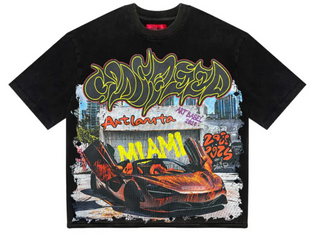 Godspeed Atlanta Miami Tee Black Wash
