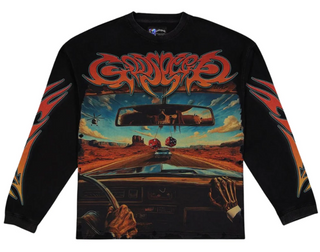 Godspeed On The Run L/S Tee Black Wash