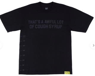 That's A Awful Lot Of Cough Syrup Classic Logo Tee Black/Black