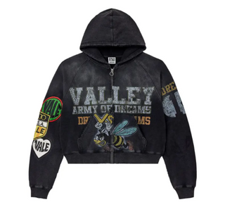 Vale Forever Army Zip Up Hoodie Black