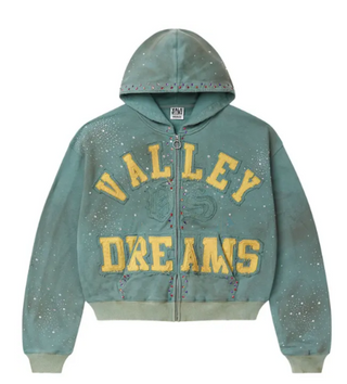 Vale Forever Bank Zip Up Hoodie Green