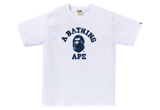 Bape Color Camo College Tee (FW25) White/Navy