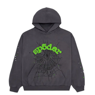 Sp5der Wait Web Hoodie Slate Grey