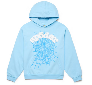 Sp5der Web Hoodie Sky Blue