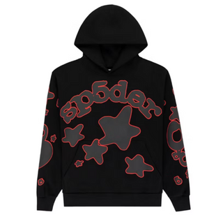 Sp5der Beluga Outline Hoodie Black