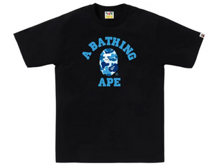 BAPE ABC Camo College (SS25) Tee Black/Blue