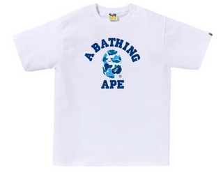 BAPE ABC Camo College (SS25) Tee White/Blue