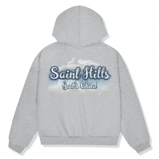 Saint Hills God's Child Zip Hoodie Ash Grey