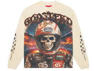 Godspeed Racer Goldie Long Sleeve Tee Bone