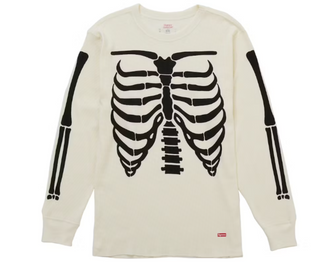 Supreme Hanes Bones Thermal Crew FW25 White