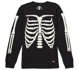 Supreme Hanes Bones Thermal Crew FW25 Black
