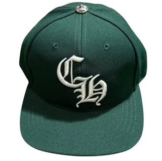 Chrome Hearts Essentials LA Exclusive Baseball Wool Cap Forest Green