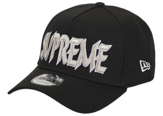 Supreme Sharp Spellout Adjustable New Era Cap Black