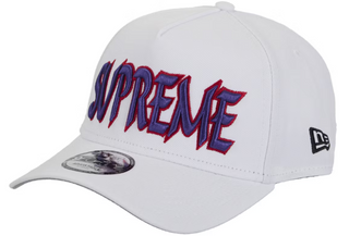 Supreme Sharp Spellout Adjustable New Era Cap White