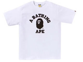 Bape Bicolor College Tee White