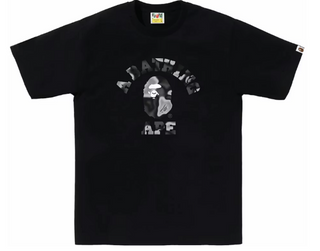 Bape Liquid Camo College Tee Black/Black