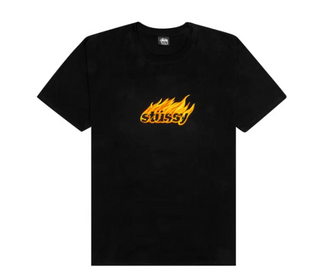 Stussy Flames Tee Black