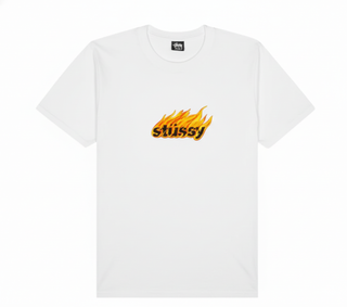 Stussy Flames Tee White