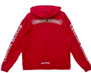 Chrome Hearts Scroll Online Exclusive Hoodie Red