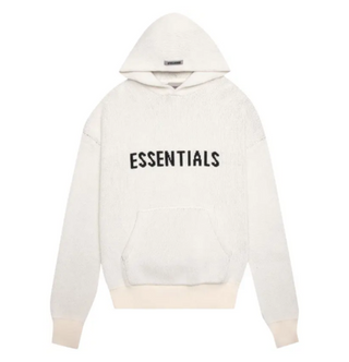 Fear Of God Essentials Knit Hoodie Cream