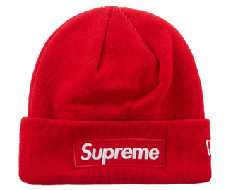 Supreme New Era Box Logo Beanie (FW23) Red