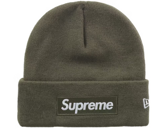 Supreme New Era Box Logo Beanie (FW25) Light Olive