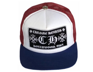 Chrome Hearts CH Hollywood Trucker Hat Red/White/Blue