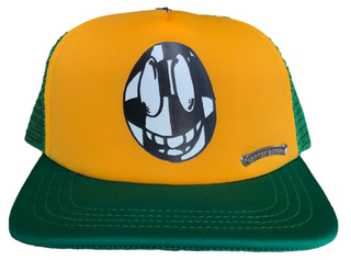 Chrome Hearts Matty Boy Smiley Trucker Hat Green/Yellow