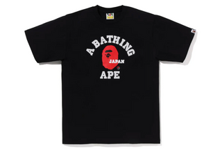 BAPE Japan College Tee Black