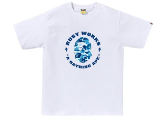 BAPE ABC Camo Busy Works Sta Tee White/Blue
