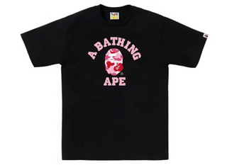 Bape ABC Camo College Tee Black/Pink