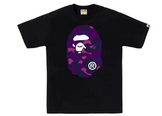 BAPE Color Camo Big Ape Head Tee Black/Purple