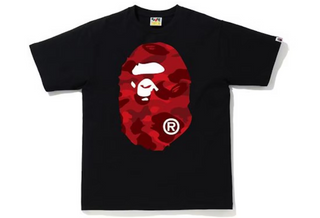 BAPE Color Camo Big Ape Head Tee Black/Red