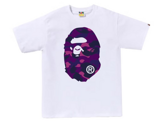 BAPE Color Camo Big Ape Head Tee White/Purple