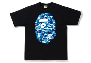 BAPE Color Camo Big Ape Head Tee Black/Blue